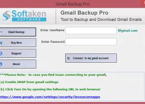 software - Softaken Gmail Backup Tool 1.0 screenshot