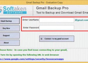 software - Softaken Gmail Backup 1.0 screenshot