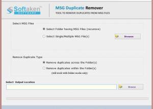 software - Softaken MSG Duplicate Remover 1.0 screenshot