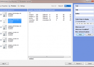 SoftAmbulance Excel Recovery screenshot