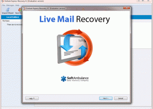 software - SoftAmbulance Live Mail Recovery 5.53 screenshot