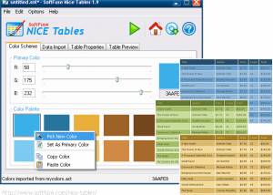 software - SoftFuse Nice Tables 1.9.6 screenshot