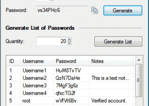 software - SoftFuse Password Generator Std 2.6 screenshot