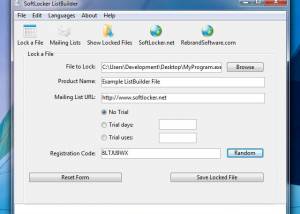 SoftLocker ListBuilder screenshot