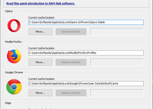 Full SoftPerfect Cache Relocator screenshot