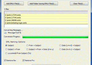 SoftSpire EMLX to EML Converter screenshot