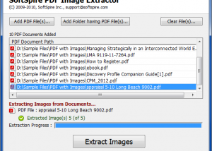 software - SoftSpire PDF Image Extractor LITE 1.2 screenshot