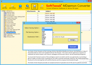 SoftTweak MDaemon Converter screenshot