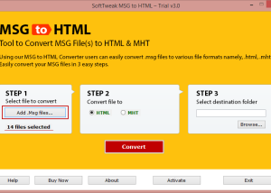 software - SoftTweak MSG to HTML 4.1 screenshot