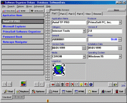 Software Organizer Deluxe screenshot