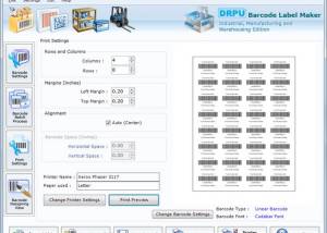 Software to Create Industrial Barcodes screenshot