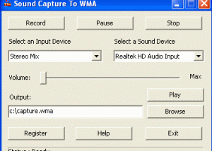 software - Sound Capture To WMA 1.1.6.3 screenshot