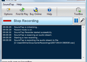 software - SoundTap Professional 8.05 screenshot