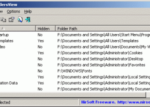 software - SpecialFoldersView 1.26 screenshot