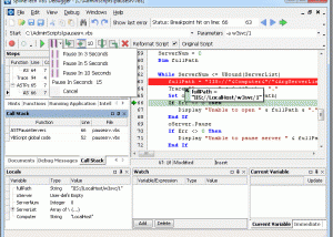 SplineTech VBS Debugger screenshot