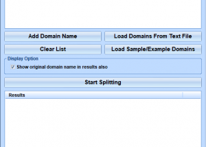 software - Split Domain Names and URLs Into Separate Words Software 7.0 screenshot