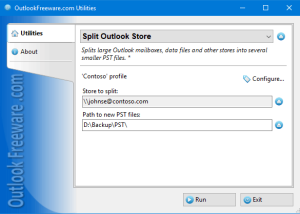 software - Split Outlook Store 4.21 screenshot