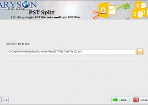 Split PST File screenshot