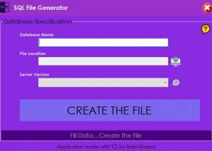 SQL File Generator screenshot