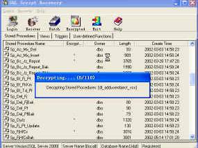 software - SQL Script Recovery 1.21 screenshot