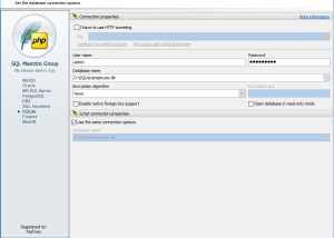 software - SQLite PHP Generator 22.8 screenshot