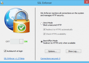 software - SSL Enforcer 1.29 screenshot