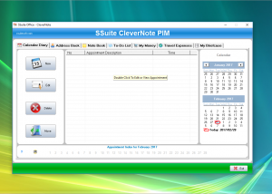 SSuite CleverNote PIM screenshot