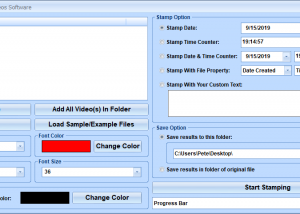 Stamp Time and Date On Videos Software screenshot