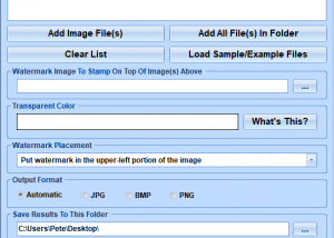Stamp Watermark On Multiple Images Software screenshot