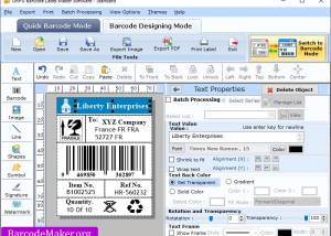 Standard Barcode Maker Tool screenshot