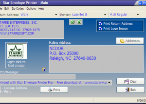 Star Envelope Printer Pro screenshot