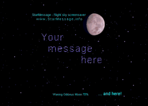 software - StarMessage Moon Phase Screensaver 5.4.3 screenshot