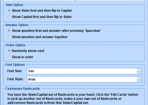 software - State Capitals Flashcards Software 7.0 screenshot