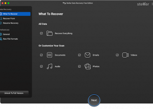 STELLAR DATA RECOVERY PROFESSIONAL screenshot