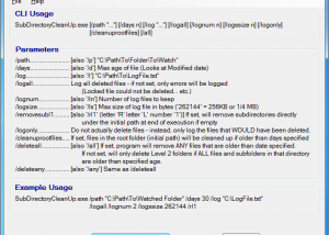 software - SubDirectory Cleanup 1.0.0.1 screenshot