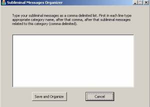software - Subliminal Messages Organizer 1.0 screenshot