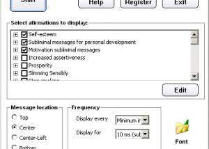 software - Subliminal messsaging affirmations 2.2 screenshot