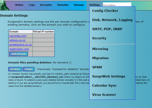 software - SurgeMail Mail Server 7.8g screenshot