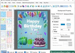 Sustainable Birthday Card Software screenshot