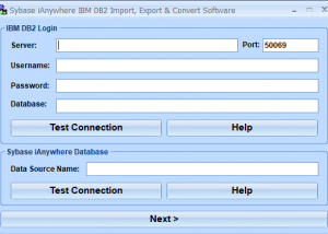 software - Sybase iAnywhere IBM DB2 Import, Export & Convert Software 7.0 screenshot