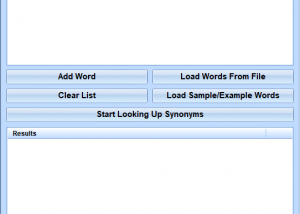 software - Synonym Database For Multiple Words Software 7.0 screenshot