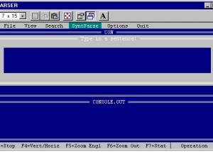 software - SYNTPARSE English 2.0 screenshot