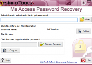 software - Sysinfo Access Password Recovery 20.0 screenshot