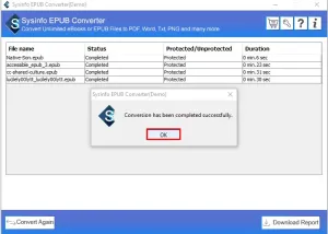 software - Sysinfo EPUB Converter 24.7 screenshot