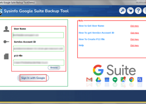 software - Sysinfo Google Workspace Backup Tool 22.8 screenshot