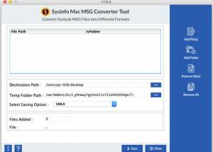 software - SysInfo MAC MSG Converter 20.0 screenshot