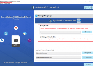 software - SysInfo MSG to EML Converter 21.1 screenshot