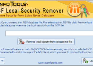 software - Sysinfo NSF Local Security Remover 1.0 screenshot