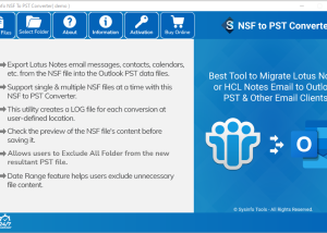 software - Sysinfo NSF to EML Converter 22.3 screenshot