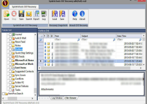 software - SysInfo OST File Recovery 7.0 screenshot